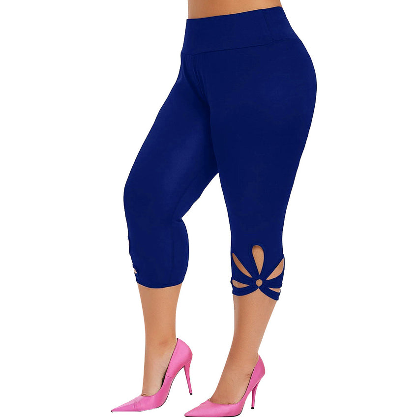 Hollowed-out plus-size Leggings