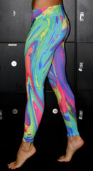 Stretchy Rainbow Print Leggings