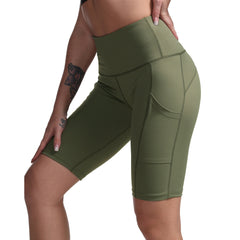 High Waist Yoga Pants Cycling Pants Olive Green
