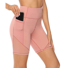 Mesh Pocket Biker Shorts pink