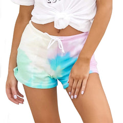 Casual Tie-dye Shorts colorful pattern