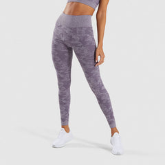 Seamless Camo Set purple leggings