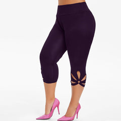 Hollowed-out plus-size Leggings