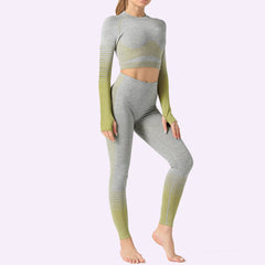 Seamless Ombre Yoga Set olive