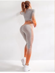 Seamless Ombre Yoga Set orange