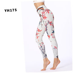 Spring Flower Printed Leggings white 